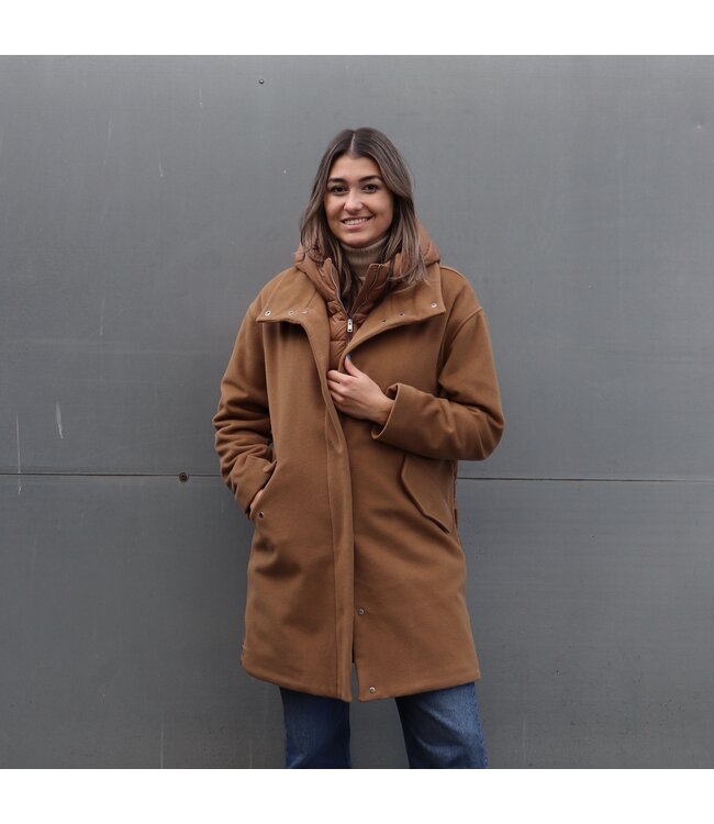 Woolrich Woolrich Dames Kuna 2IN1 Parka Dark Camel