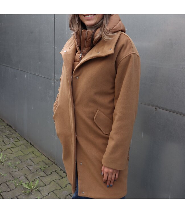 Woolrich Woolrich Dames Kuna 2IN1 Parka Dark Camel