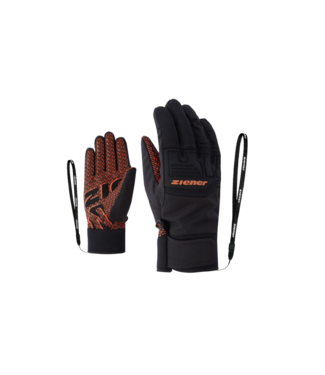 Ziener Ziener Garim As(R) Glove Ski Men Black/Orange Spice