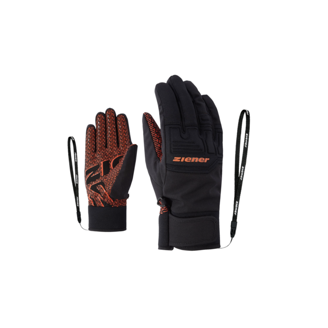 Ziener Garim As(R) Glove Ski Men Black/Orange Spice