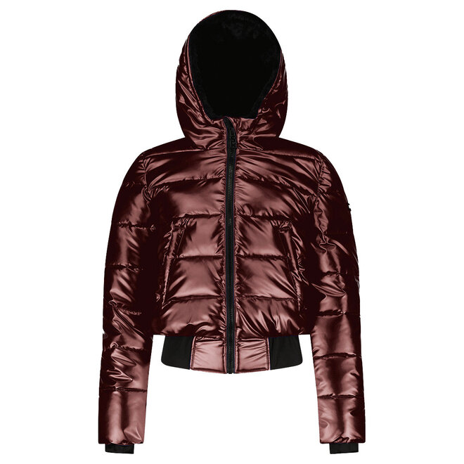 Super Rebel Girls Funk Metalic Jacket Bordeaux