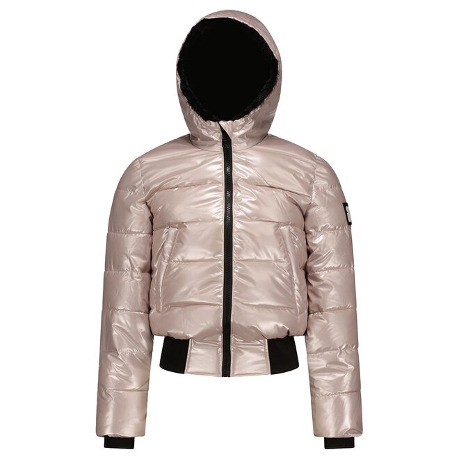 Super Rebel Girls Funk Metallic Jacket Pink Metal