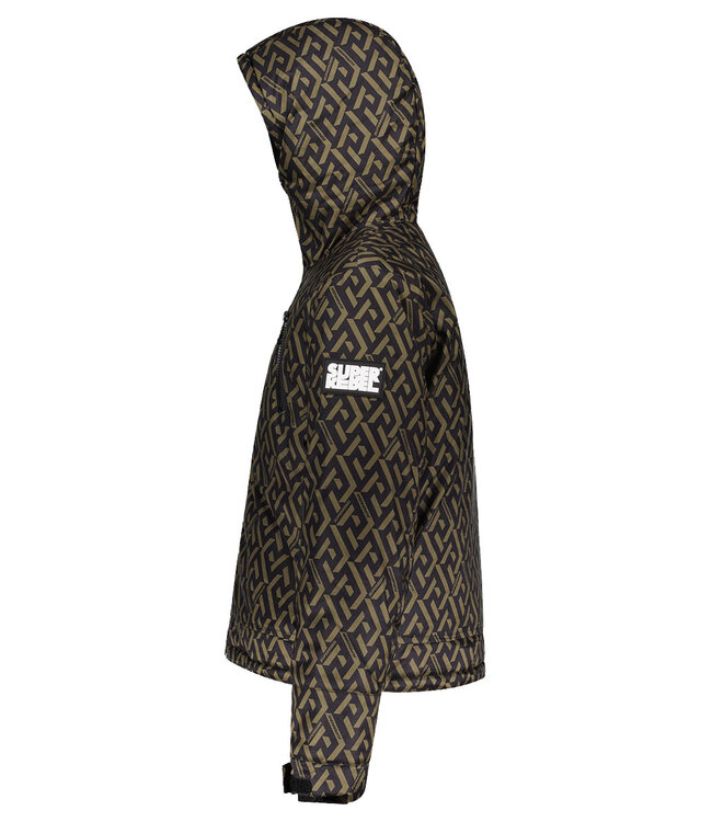 Superrebel Kidsgear Super Rebel Boys Chilly Ski Jacket AO Text Black/Army