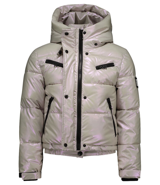 Superrebel Kidsgear Super Rebel Spicy Girls Short Down Metalic Jacket Pearl
