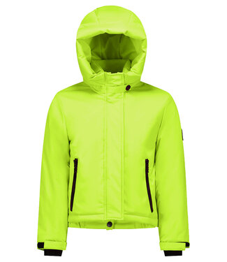Superrebel Kidsgear Super Rebel Girls Twister Big Hooded Jacket Neon Yellow
