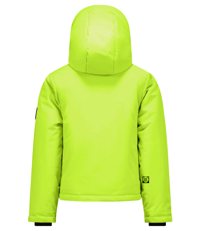 Superrebel Kidsgear Super Rebel Girls Twister Big Hooded Jacket Neon Yellow