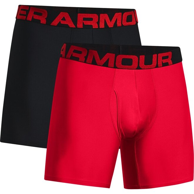 Under Armour Heren Boxer Tech 2 Pack Red/Black