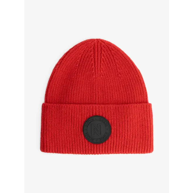 NIKKIE Round Patch Beanie One Size