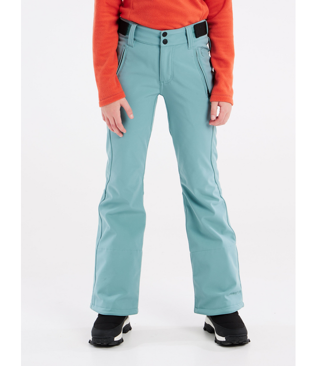 Protest Meisjes Lole Softshell Skibroek Crocodile Green