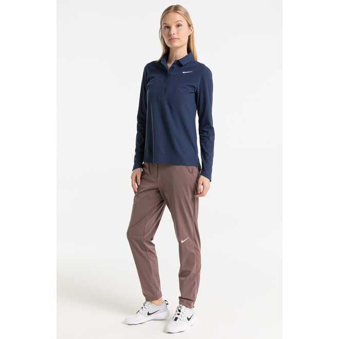 Nike Women Long Sleeve Polo Navy