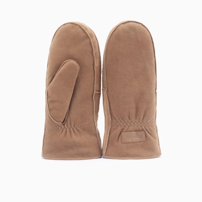 Warmbat Mitten Dames Goat Suede Cognac