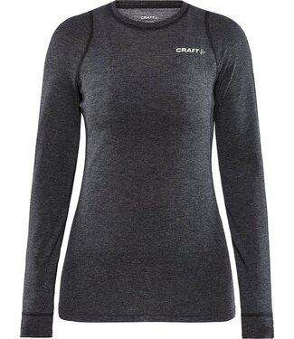 Craft CRAFT Core Wool Merino LS Tee Dames Black Melange