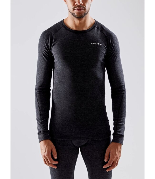 Craft CRAFT Core Wool Merino LS Tee Heren Black Melange