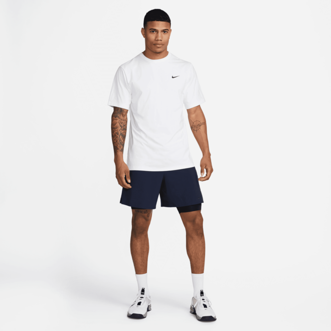 Nike Heren DriFit UV Hyverse SS White