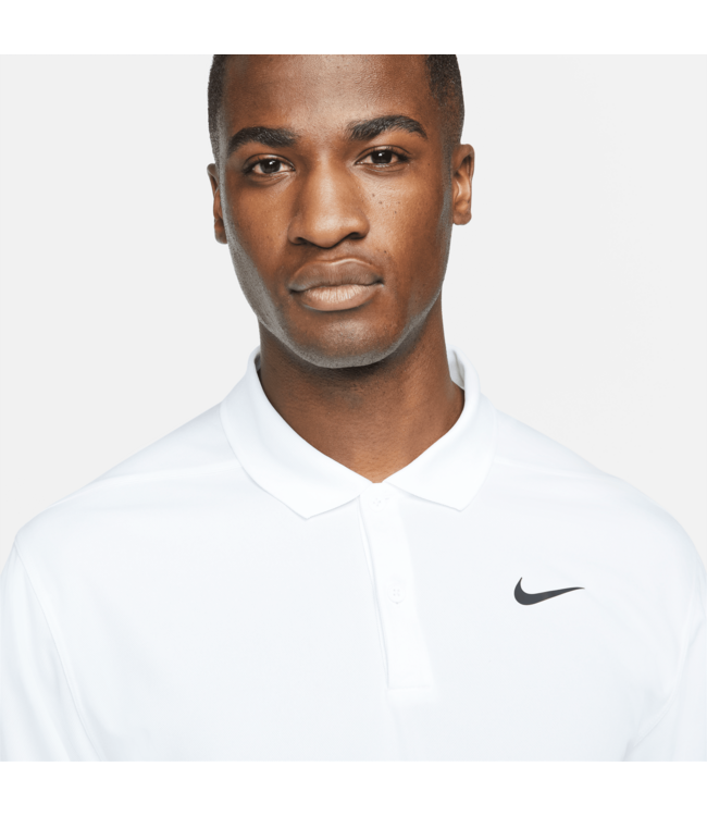 Nike Nike Heren DriFit Victory Solid Golf Polo Wit