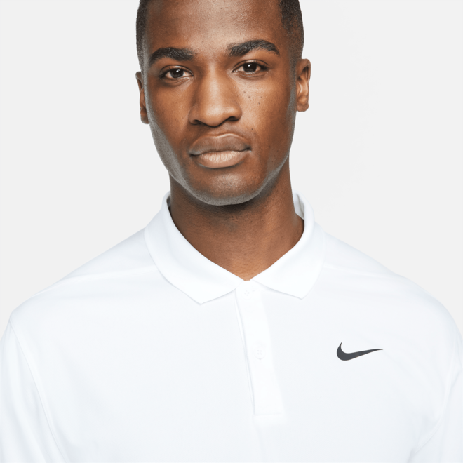 Nike Heren DriFit Victory Solid Polo White