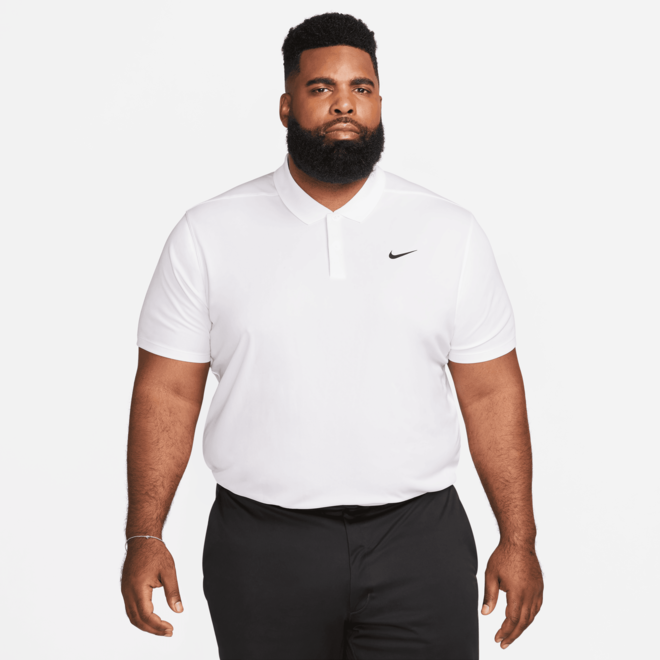 Nike Heren DriFit Victory Solid Polo White