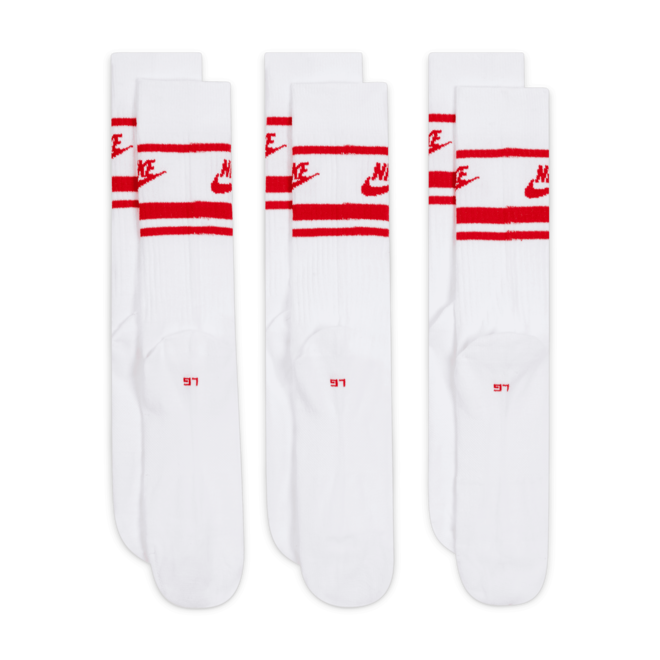 Nike Sportswear Everyday Essential Socks White/Red