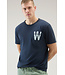 Woolrich Woolrich Heren Flag T-Shirt Melton Blue
