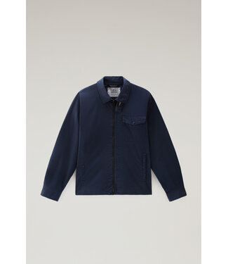 Woolrich Woolrich Heren Gabardine Overshirt Melton Blue