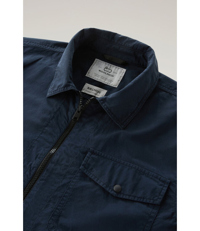 Woolrich Woolrich Heren Gabardine Overshirt Melton Blue