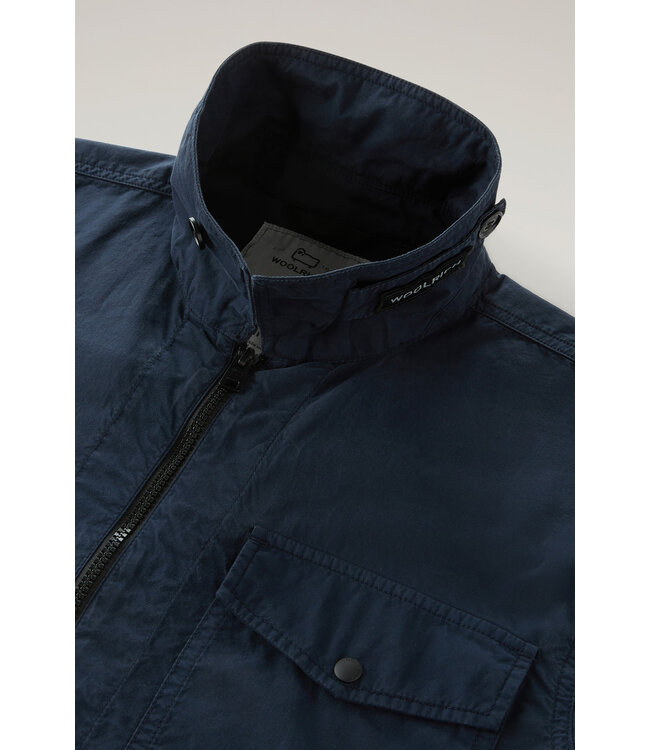 Woolrich Woolrich Heren Gabardine Overshirt Melton Blue