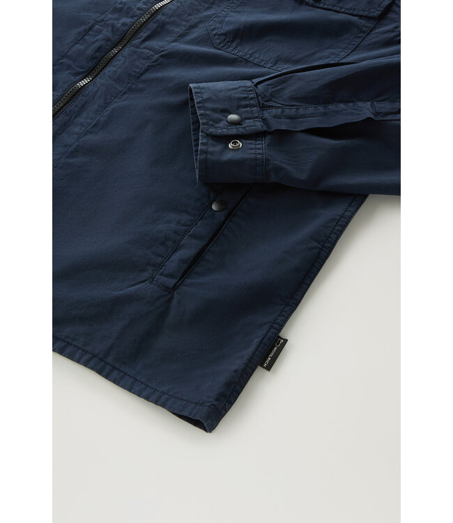 Woolrich Woolrich Heren Gabardine Overshirt Melton Blue