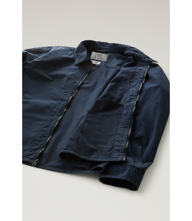Woolrich Woolrich Heren Gabardine Overshirt Melton Blue