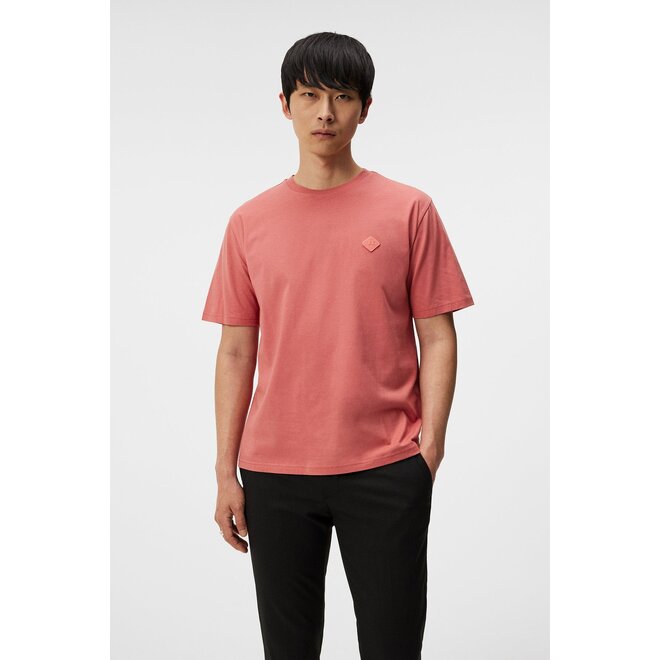 J.lindeberg Men Hale Logo Patch T-shirt Dusty Cedar