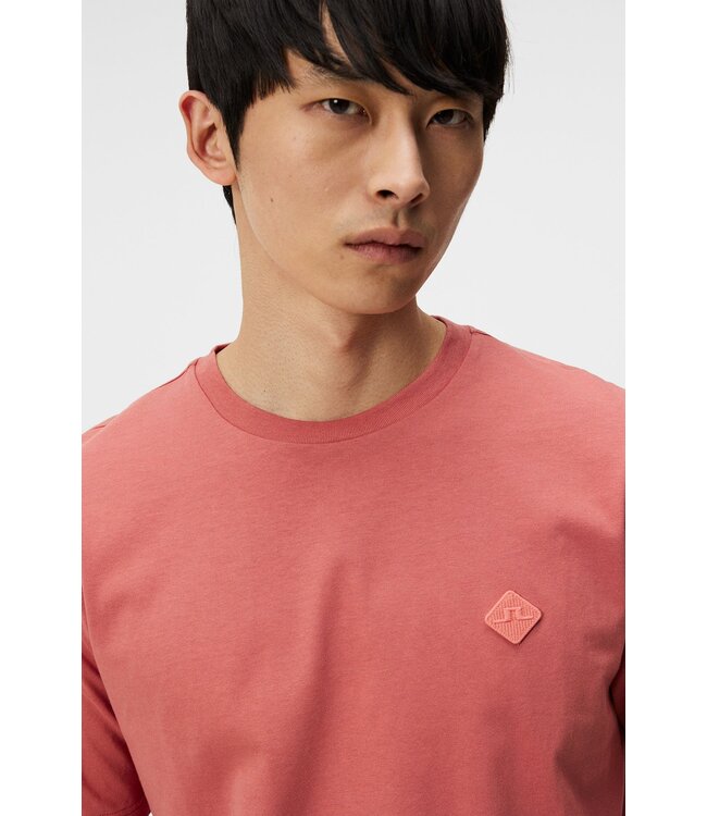 J. Lindeberg J.lindeberg Men Hale Logo Patch T-shirt Dusty Cedar