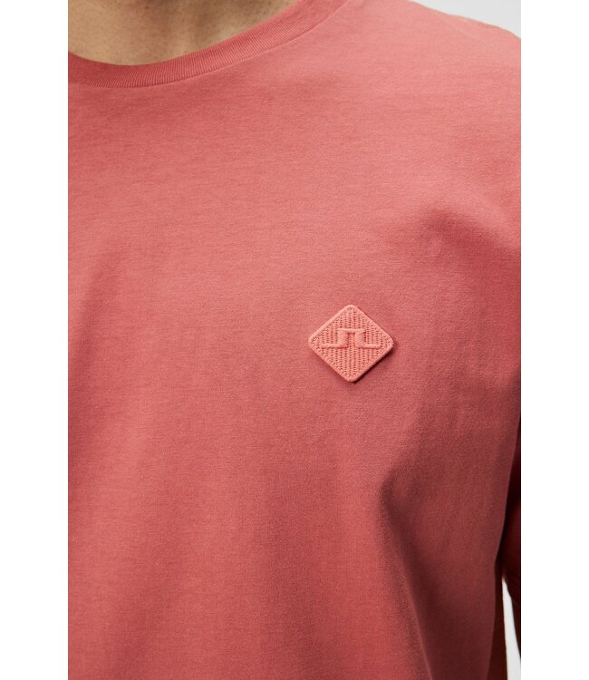 J. Lindeberg J.lindeberg Men Hale Logo Patch T-shirt Dusty Cedar