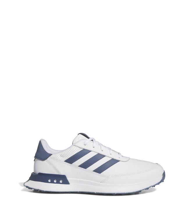 Adidas Adidas Heren S2G SL Leer Golfschoen Wit Blauw Streep