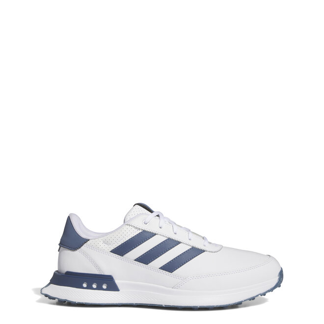 Adidas Heren S2G SL Leer Golfschoen Wit Blauw Streep