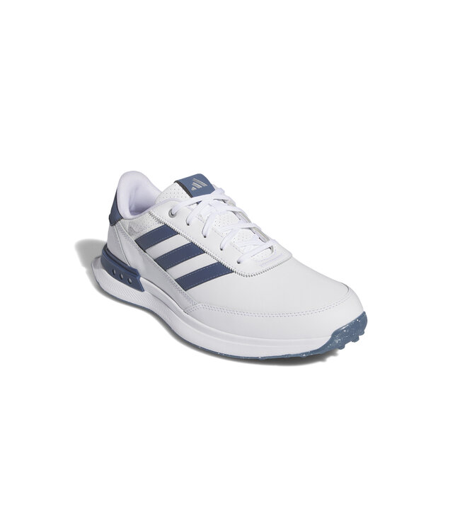 Adidas Adidas Heren S2G SL Leer Golfschoen Wit Blauw Streep