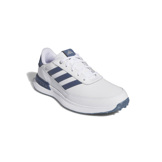 Adidas Heren S2G SL Leer Golfschoen Wit Blauw Streep