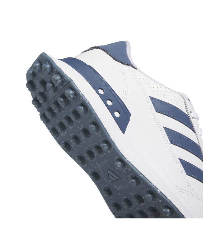 Adidas Adidas Heren S2G SL Leer Golfschoen Wit Blauw Streep