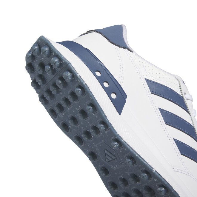 Adidas Heren S2G SL Leer Golfschoen Wit Blauw Streep