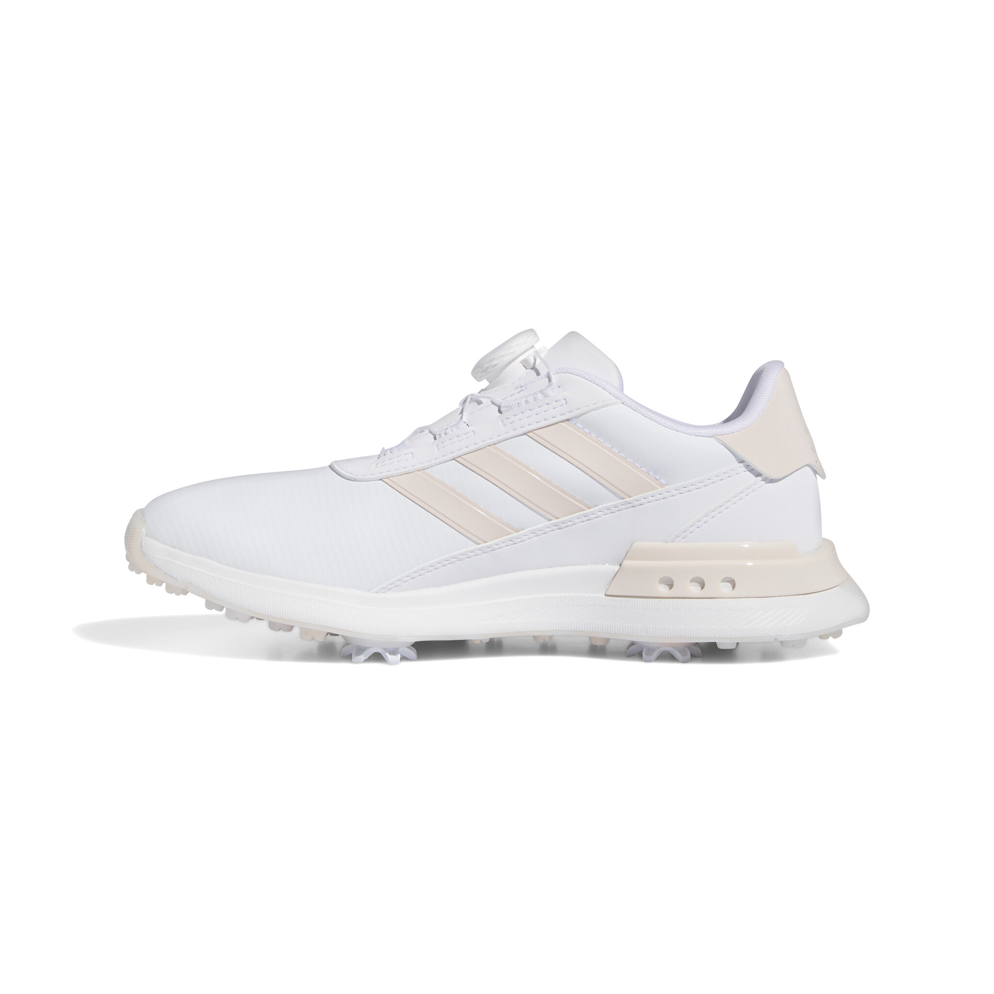 Adidas Dames S2G BOA Golfschoen Wit Zalm Streep John's Sport Shop