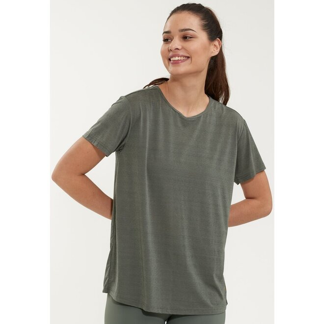 Athlecia Lizzy W Slub S/S Tee Desert Green