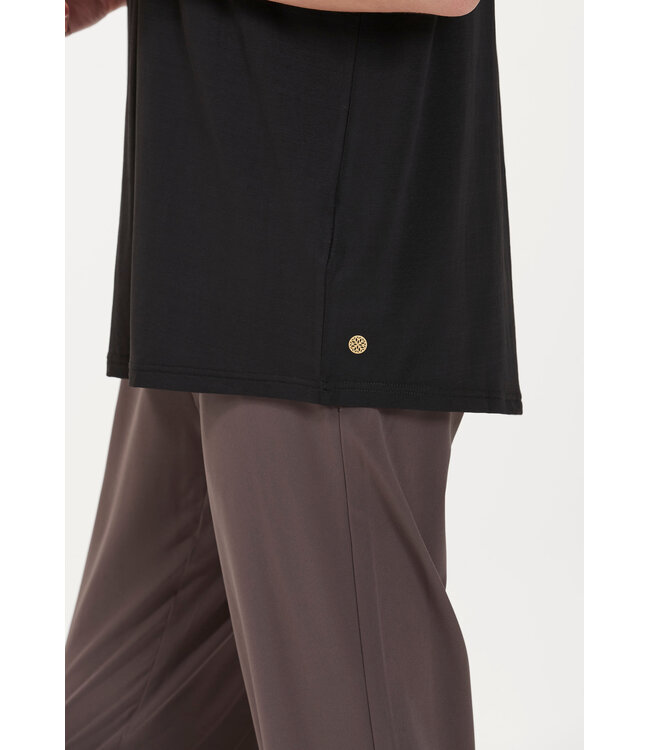 Athlecia Athlecia Lizzy W Slub S/S Tee Black Melange