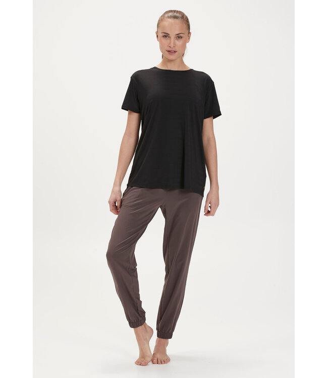 Athlecia Athlecia Lizzy W Slub S/S Tee Black Melange