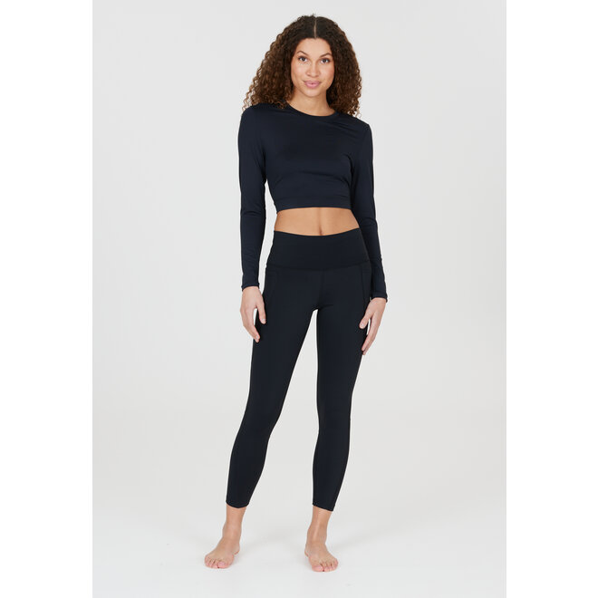 Athlecia Marianne W Cropped L/S Tee Black