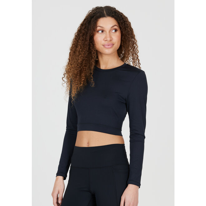 Athlecia Marianne W Cropped L/S Tee Black