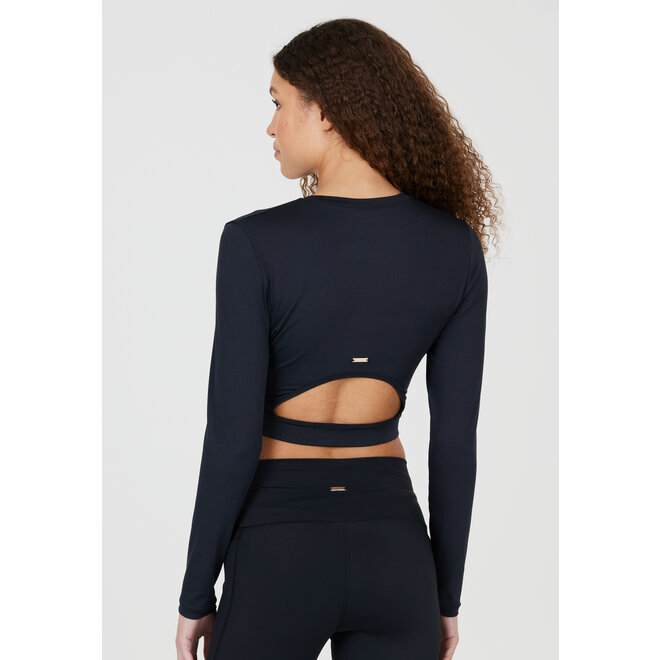 Athlecia Marianne W Cropped L/S Tee Black