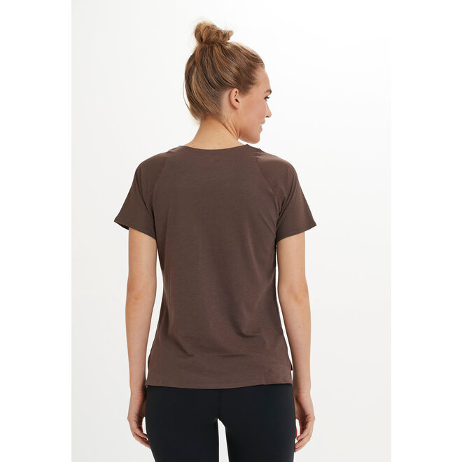 Athlecia Dames Dakia Tee With Lasercut Mesh Bracken