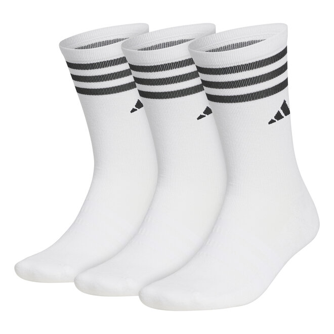 Adidas 3 Pack Crew Socks White