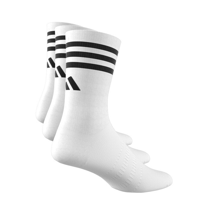 Adidas 3 Pack Crew Socks White
