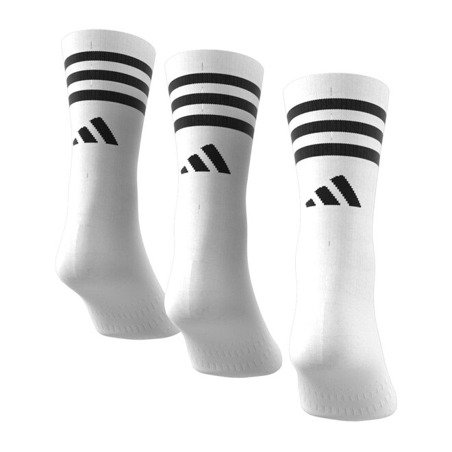 Adidas 3 Pack Crew Socks White