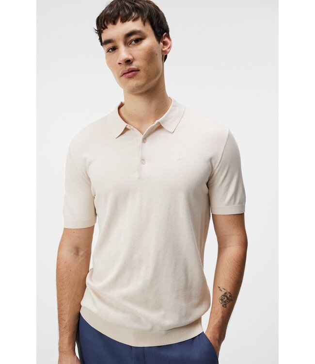 J. Lindeberg J.lindeberg Ridge Rayon Silk Polo Moonbeam