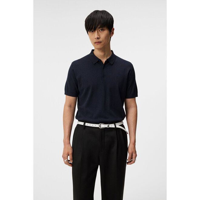 J.lindeberg Ridge Rayon Silk Polo Navy